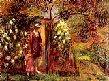 William Glackens Two In A Garden painting